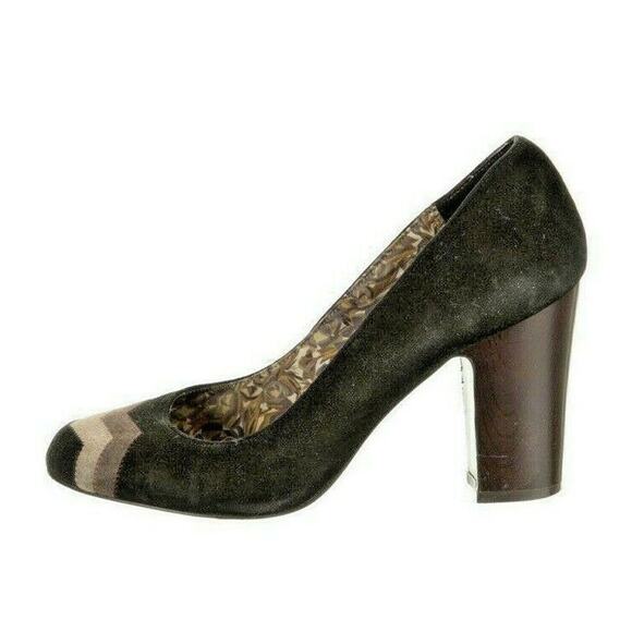 Missoni for Target Suede Coloblock Pattern High Heel Shoes Pumps Black Gray 8M - Picture 2 of 6